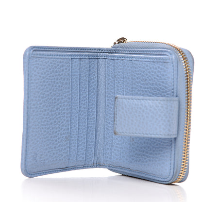 Gucci Monogram Dollar Calfskin Zip Around French Flap Wallet Beige Ebony Mineral Blue 6 of 19