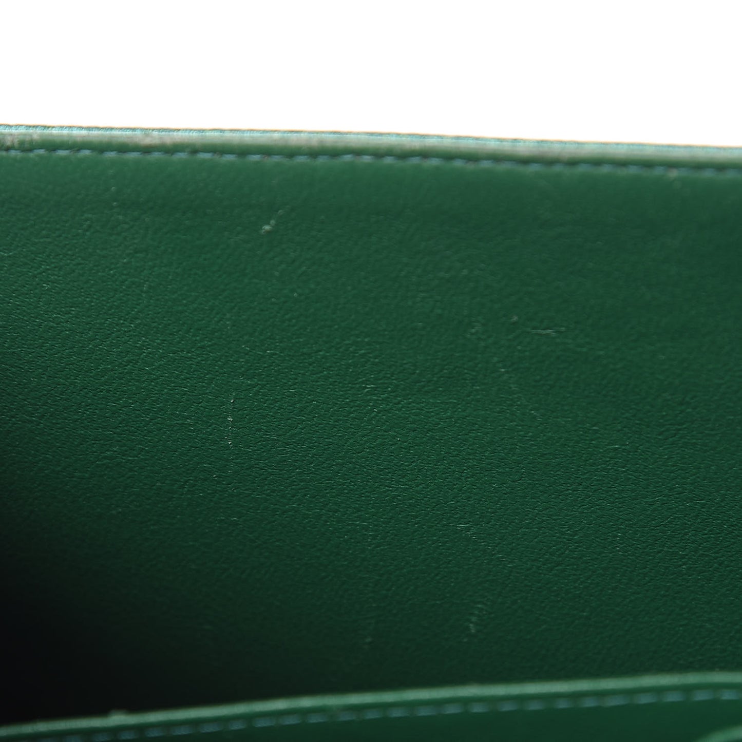 Metallic Caviar Quilted Jumbo Double Flap Green