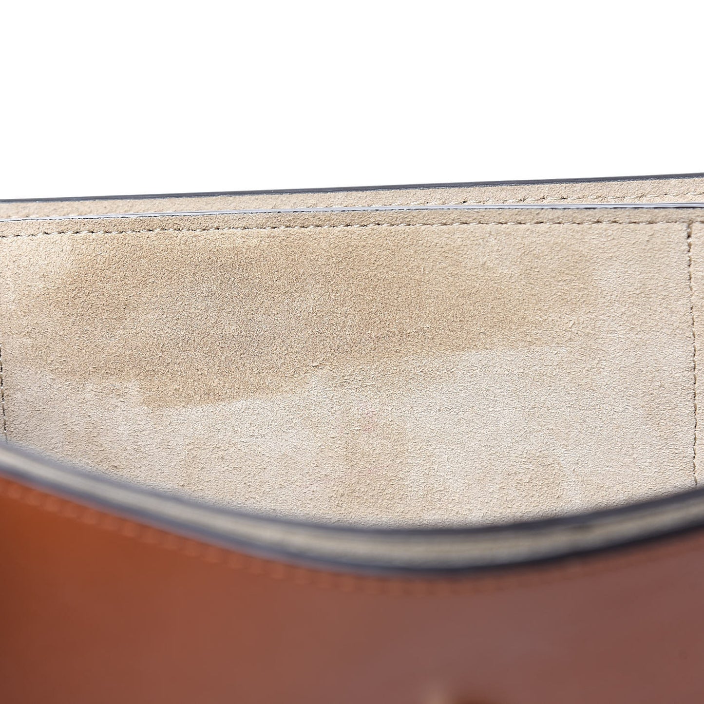 Suede Calfskin Small Faye Shoulder Bag Tobacco