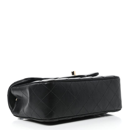 Chanel Lambskin Quilted Mini Rectangular Flap Black 3 of 4