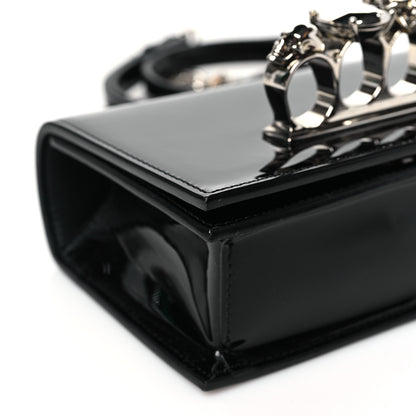 Alexander McQueen Patent Jeweled Satchel Black 8 of 9