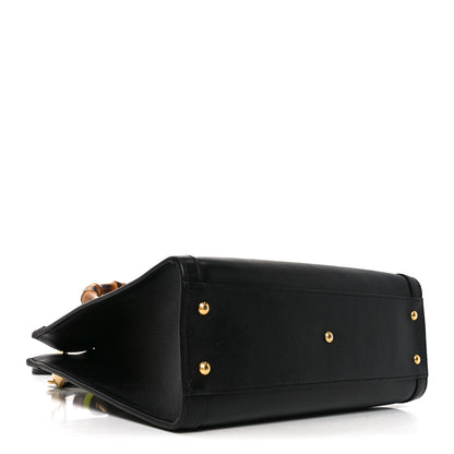 Gucci Calfskin Small Diana Tote Bag Black Yellow Fluo 4 of 12