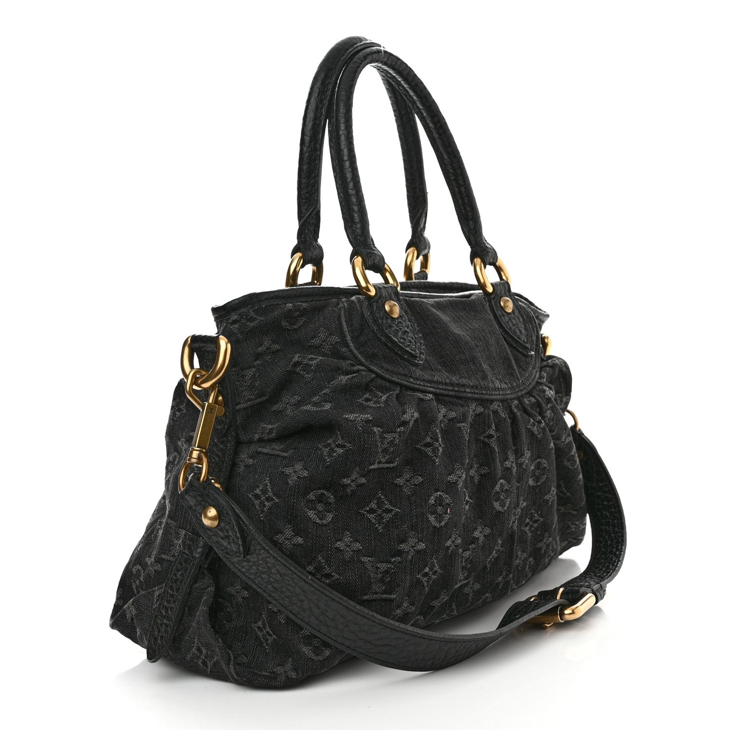 Louis Vuitton Denim Neo Cabby MM Black 3 of 12