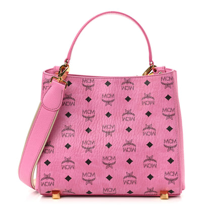 MCM Visetos Corina Shoulder Bag Pink 1 of 10