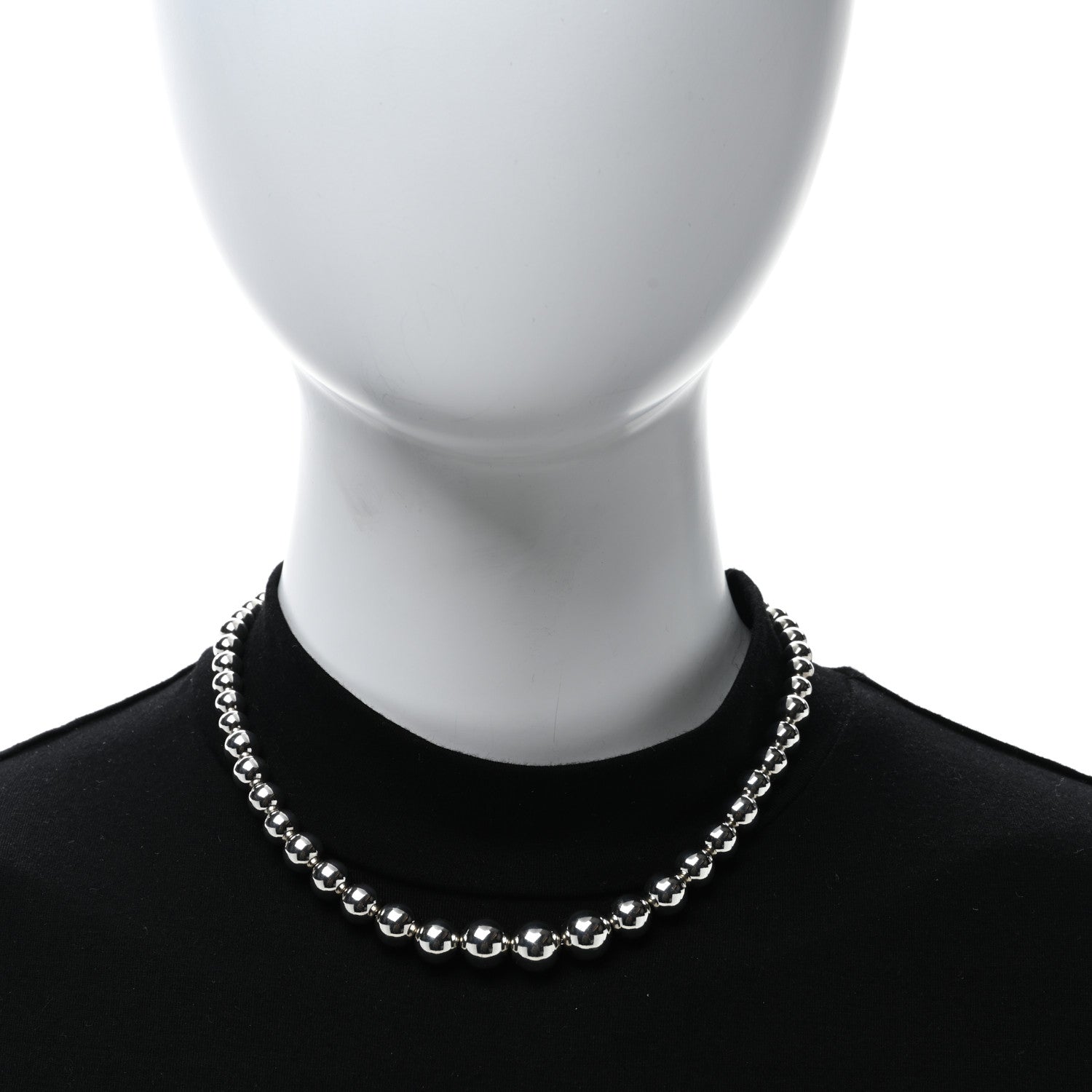 Tiffany Sterling Silver HardWear Graduated Ball Necklace 2 of 4