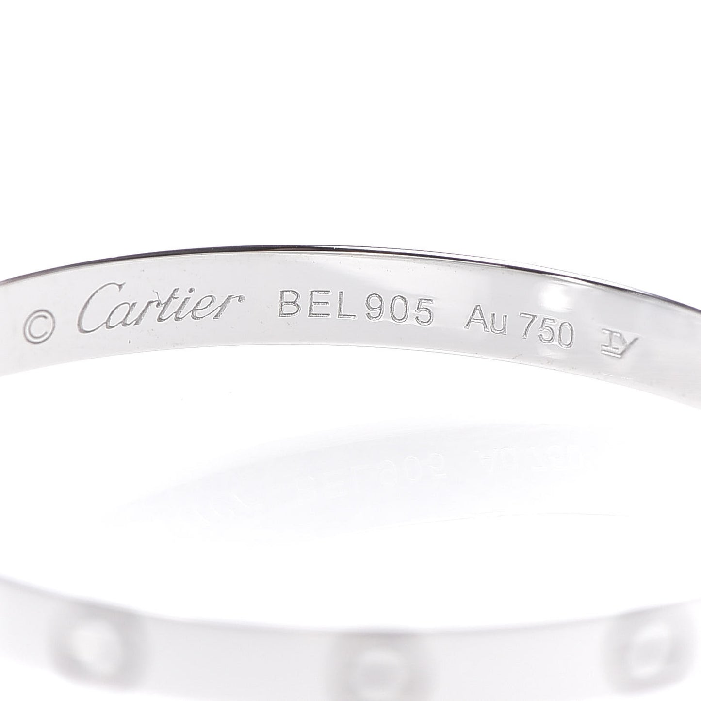 18K White Gold Large LOVE Hoop Earrings