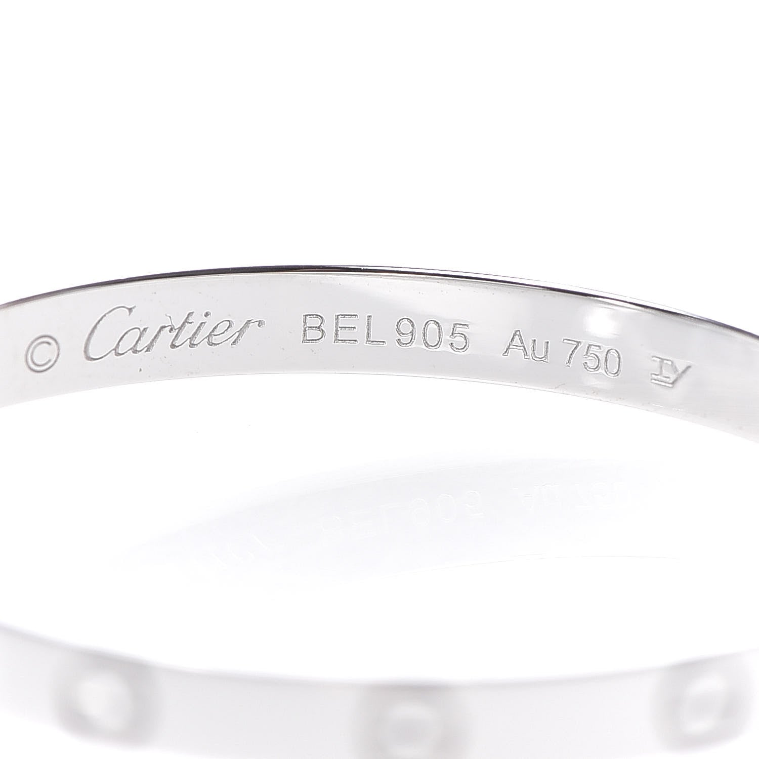 Cartier 18K White Gold Large LOVE Hoop Earrings 3 of 5