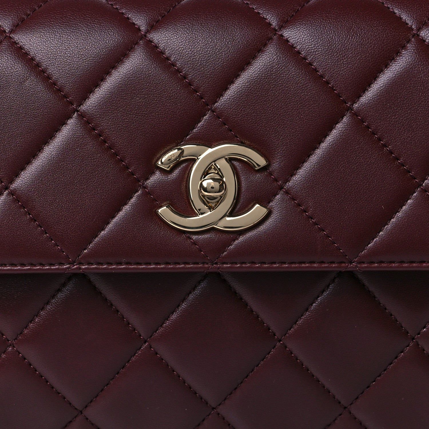 Chanel Lambskin Quilted Small Trendy CC Flap Dual Handle Bag Burgundy 8 of 10