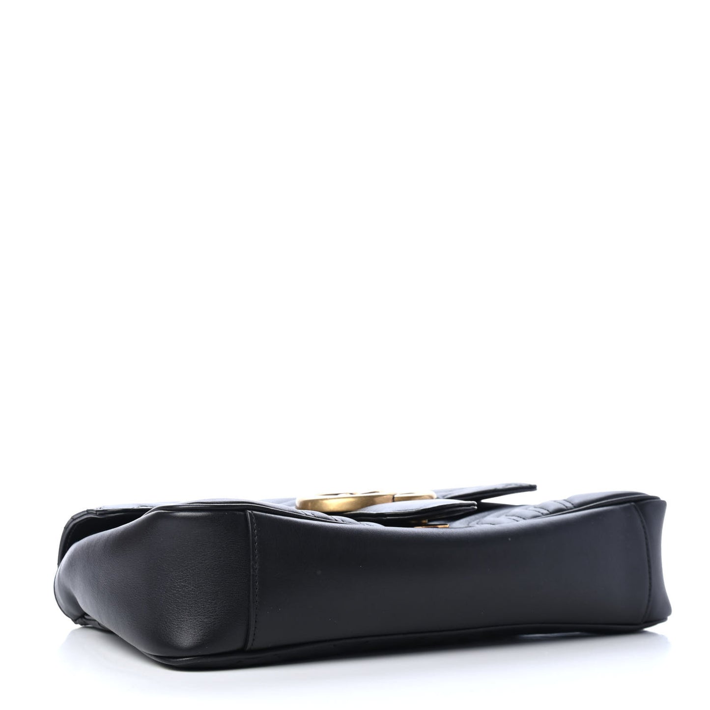 Calfskin Matelasse Medium GG Marmont Shoulder Bag Black