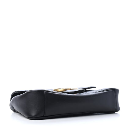 Gucci Calfskin Matelasse Medium GG Marmont Shoulder Bag Black 3 of 4
