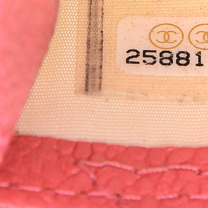 Chanel Caviar Quilted Card Holder Pink 7 of 8