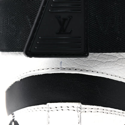 Louis Vuitton Calfskin Monogram Mens Rivoli High Top Sneakers 9.5 Black 10 of 14