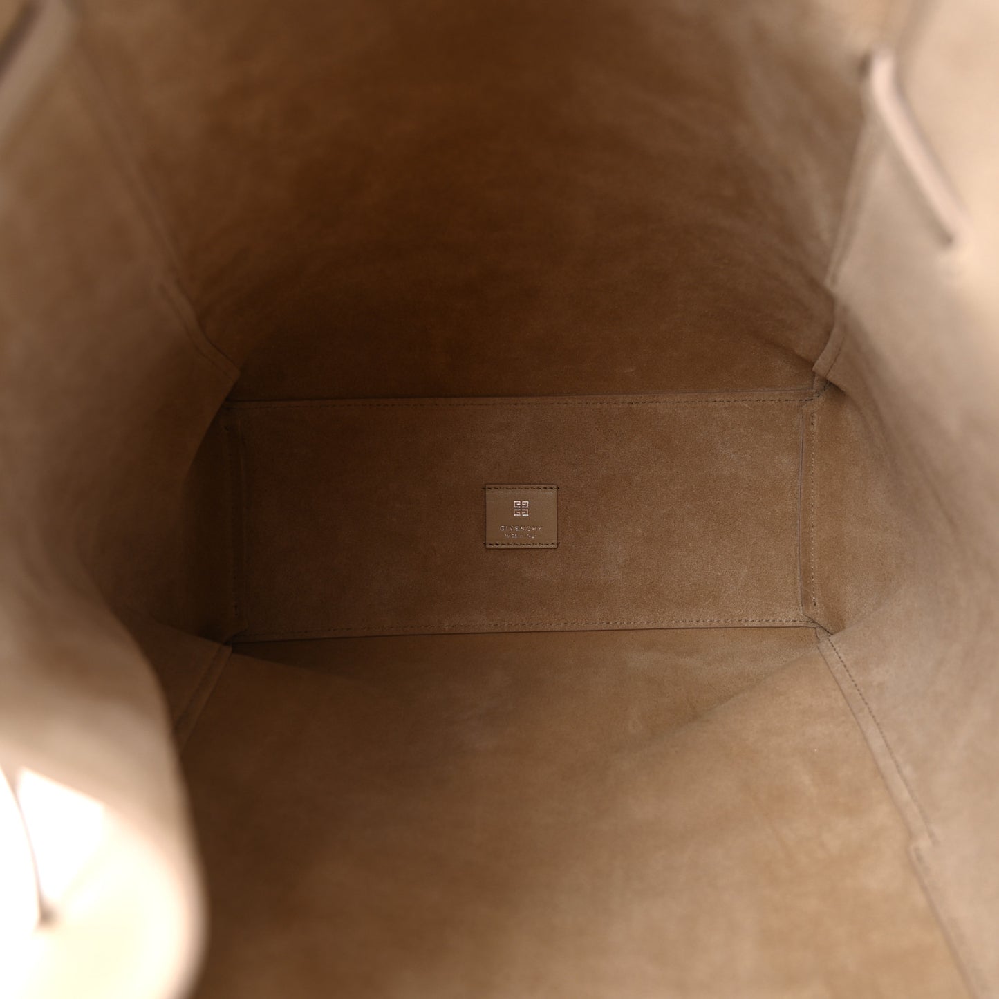 Calfskin Voyou Medium North South Tote Natural Beige