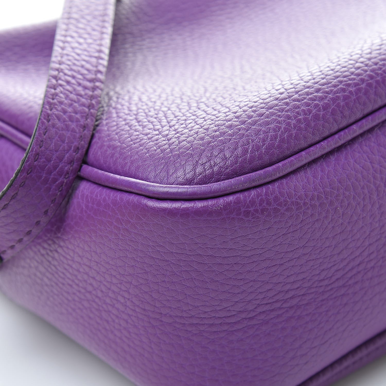 Gucci Pebbled Calfskin Small Soho Disco Bag Shine Purple 12 of 14