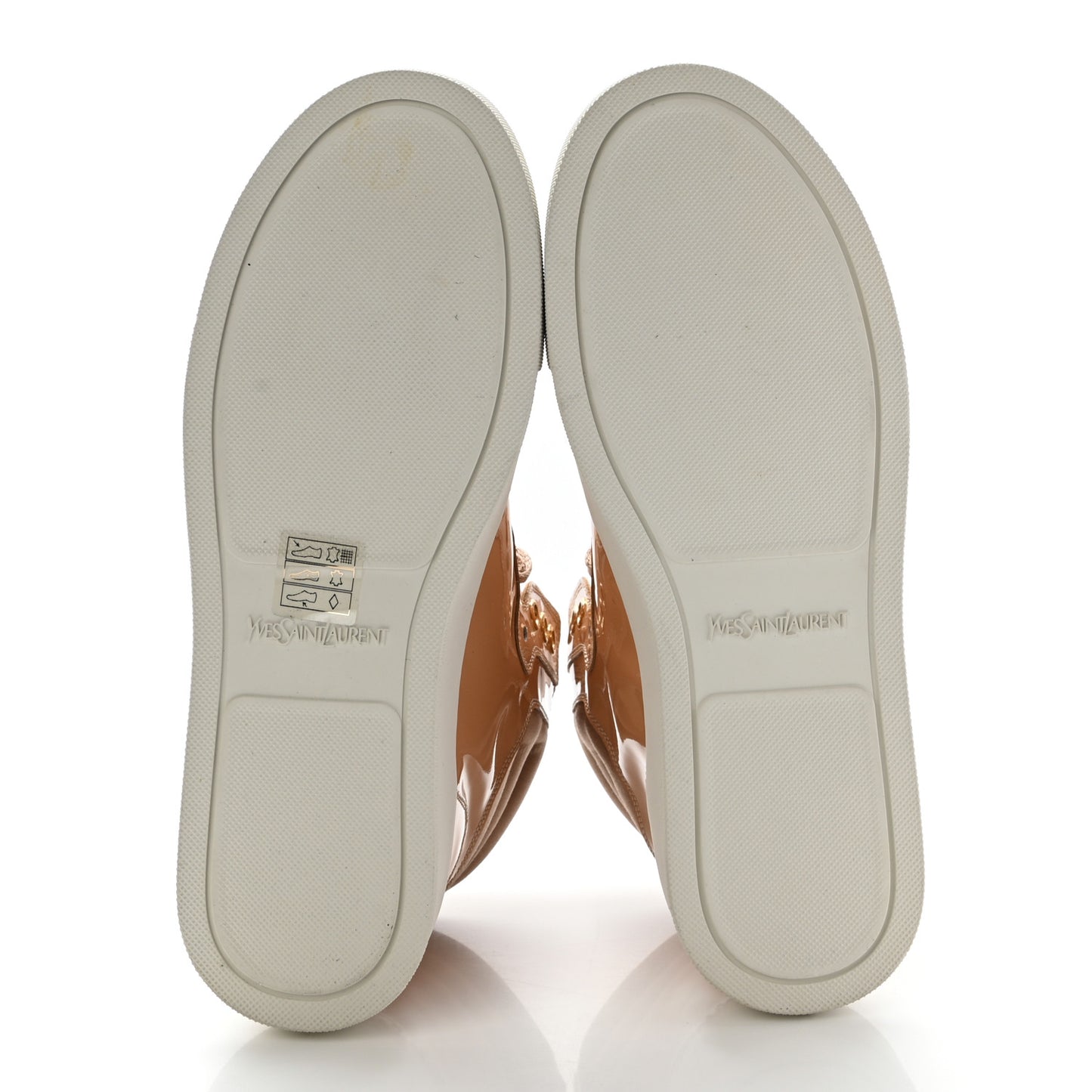 Patent Calfskin Womens Malibu High Top Sneakers 35 Carne