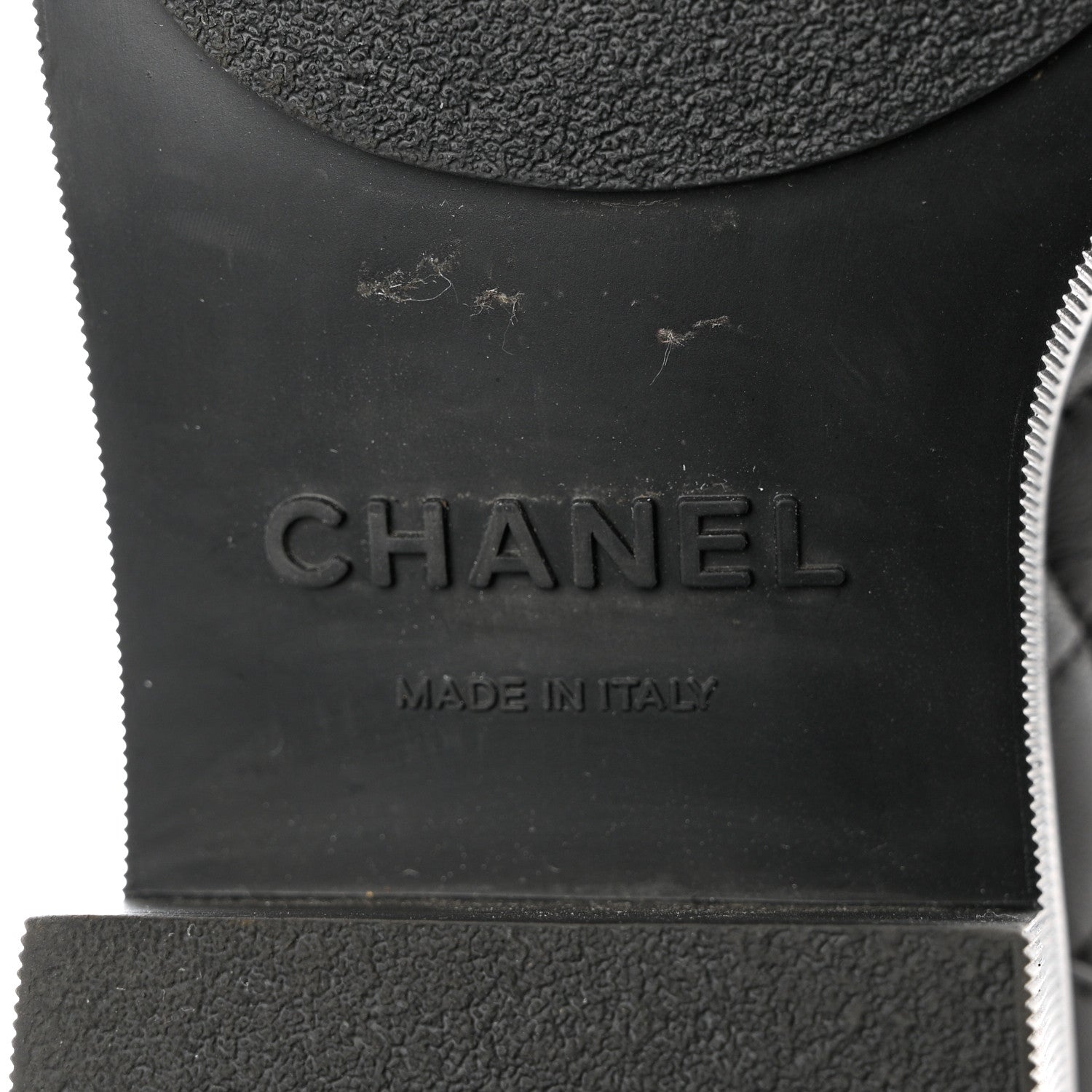 Chanel Lambskin Quilted Lace Up Combat Boots 36.5 Black 8 of 8