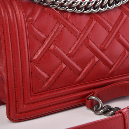 Chanel Lambskin Medium Boy Flap Red 8 of 12