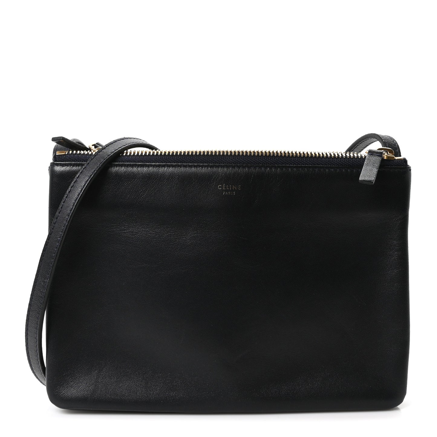 Lambskin Large Trio Crossbody Bag Abyss Blue