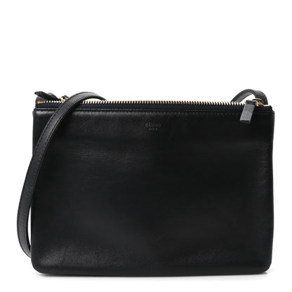 Celine Lambskin Large Trio Crossbody Bag Abyss Blue 1 of 9