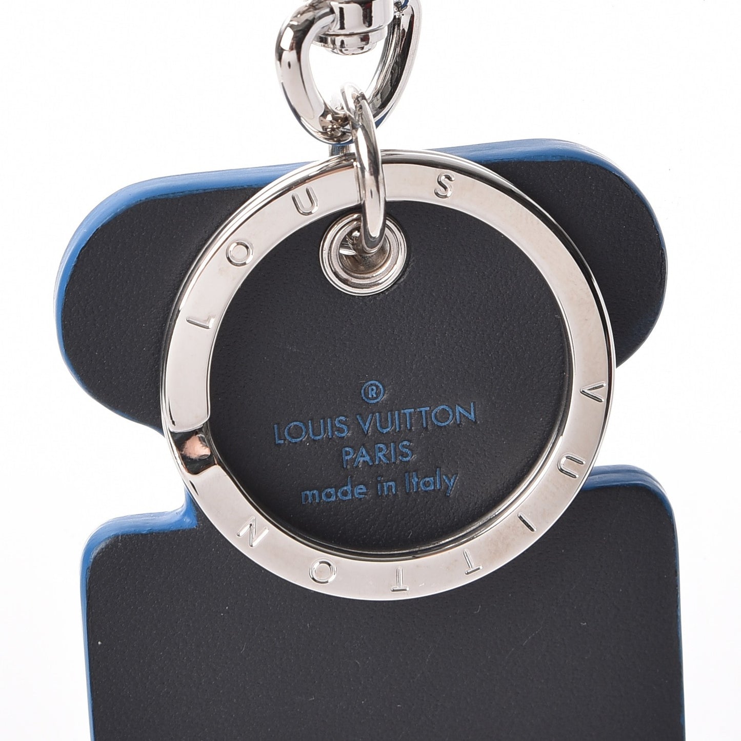 Calfskin S Lock Bag Charm Key Holder Silver