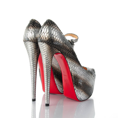 Christian Louboutin Watersnake Lady Daf 160 Pumps 40 Metallic 5 of 7