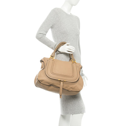 Chloe Calfskin Large Marcie Satchel Clay 2 of 7