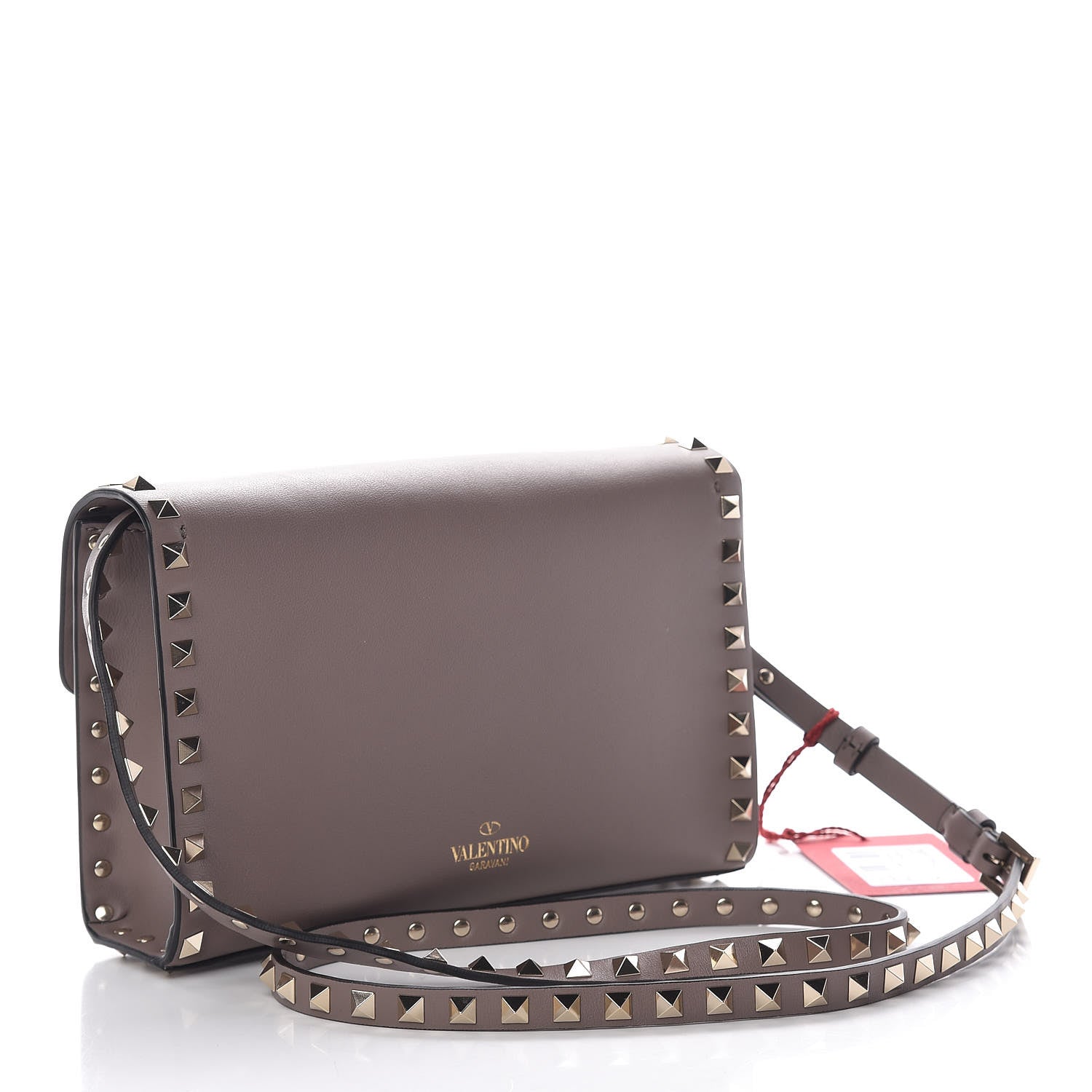 Valentino Garavani Vitello Medium Rockstud Flip Lock Crossbody Bag Clay 3 of 11