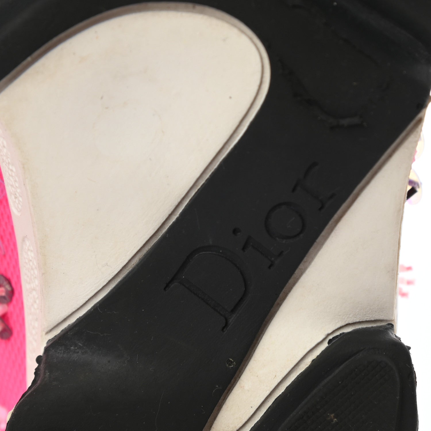 Christian Dior Technical Canvas Embellished Dior Fusion Sneakers 36 Rose Fluo 6 of 8