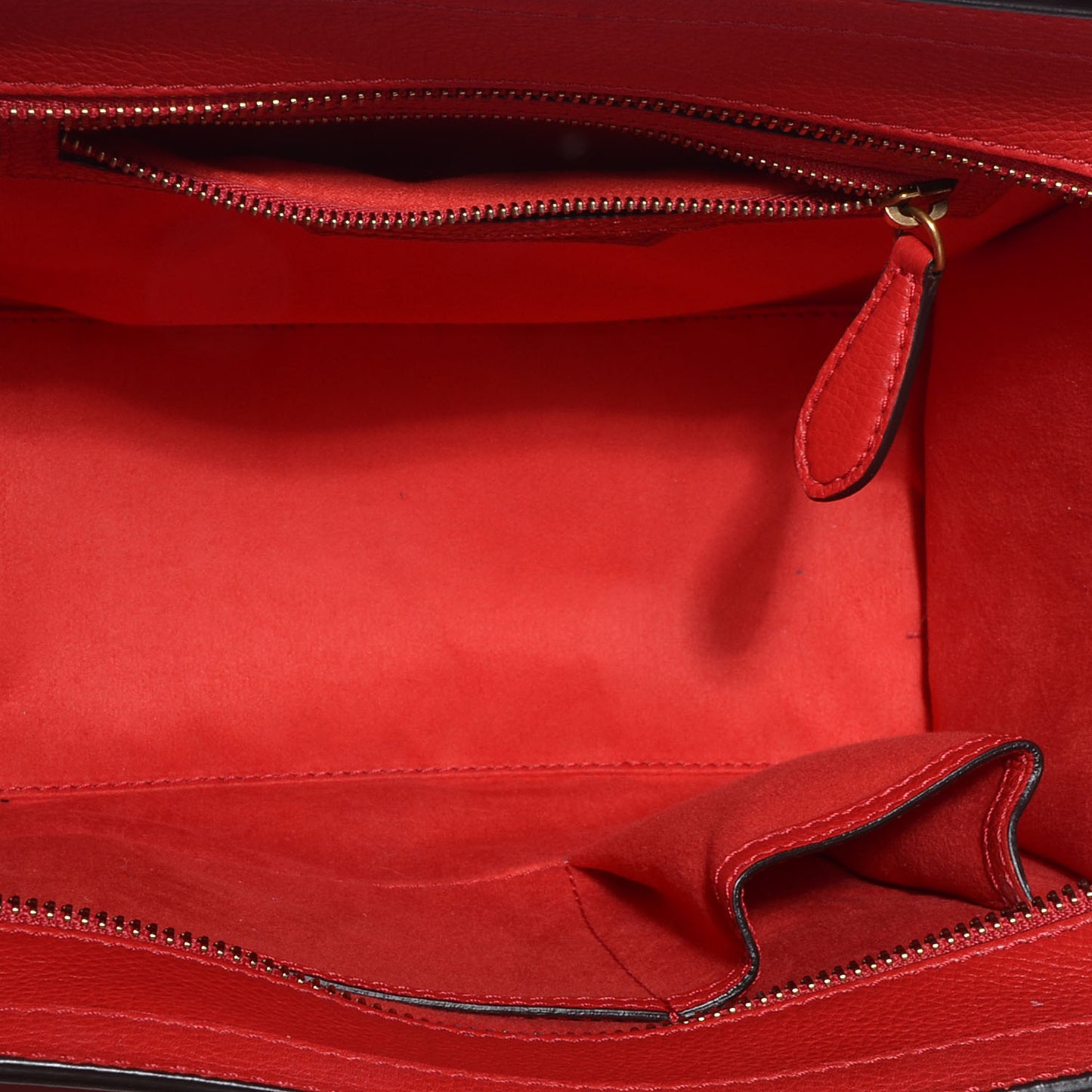 Drummed Leather Micro Luggage Coquelicot
