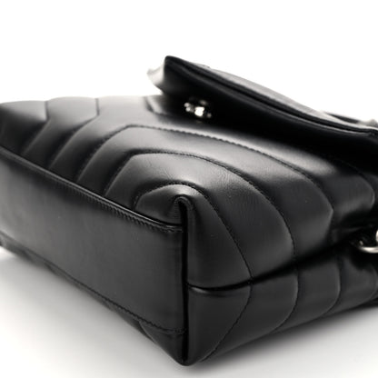 Saint Laurent Calfskin Y Quilted Monogram Toy Loulou Crossbody Bag Black 10 of 10