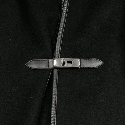 Hermes Cashmere Lambskin Kelly Poncho Black 3 of 4