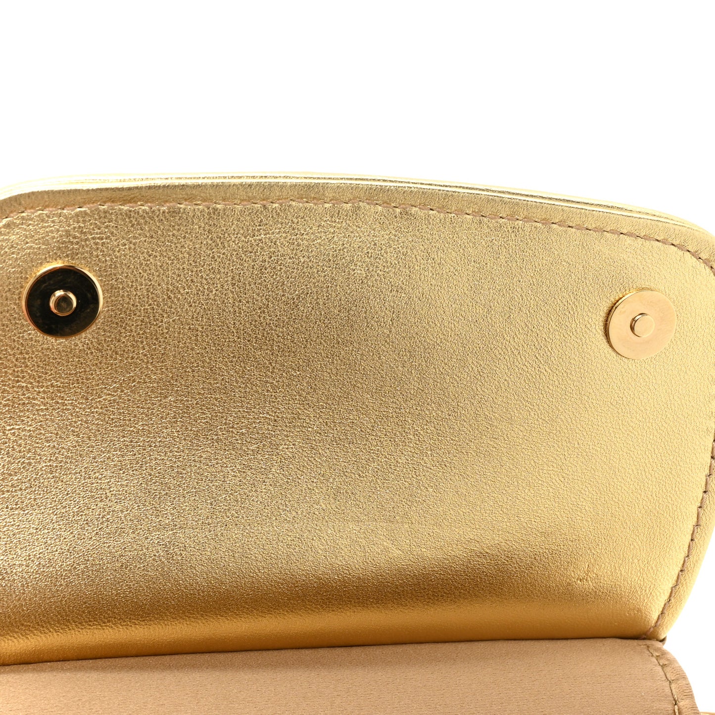 DOLCE & GABBANA Metallic Calfskin Sequin Childrens Miss Sicily Satchel Gold