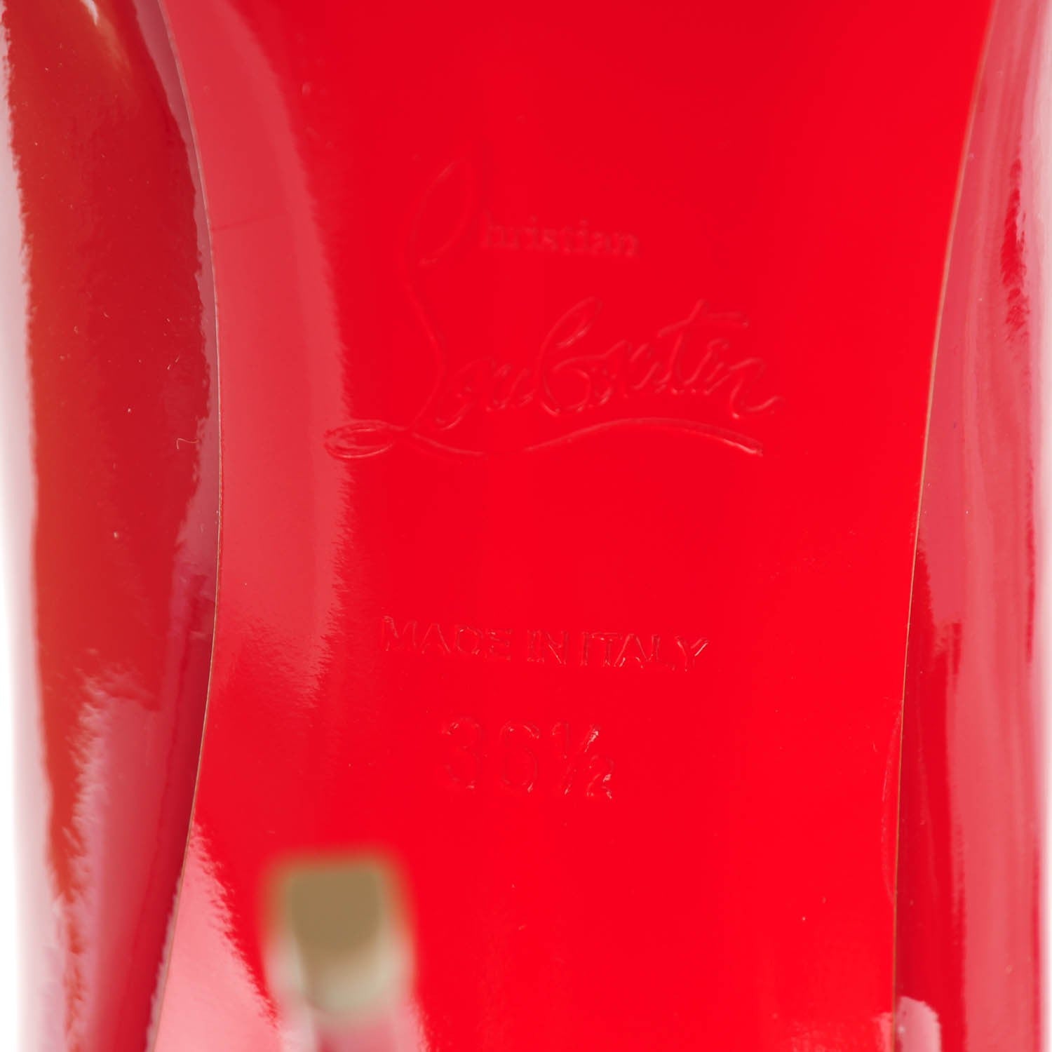 Christian Louboutin Patent Dorissima 100 Pumps 36.5 Oeillet 7 of 8