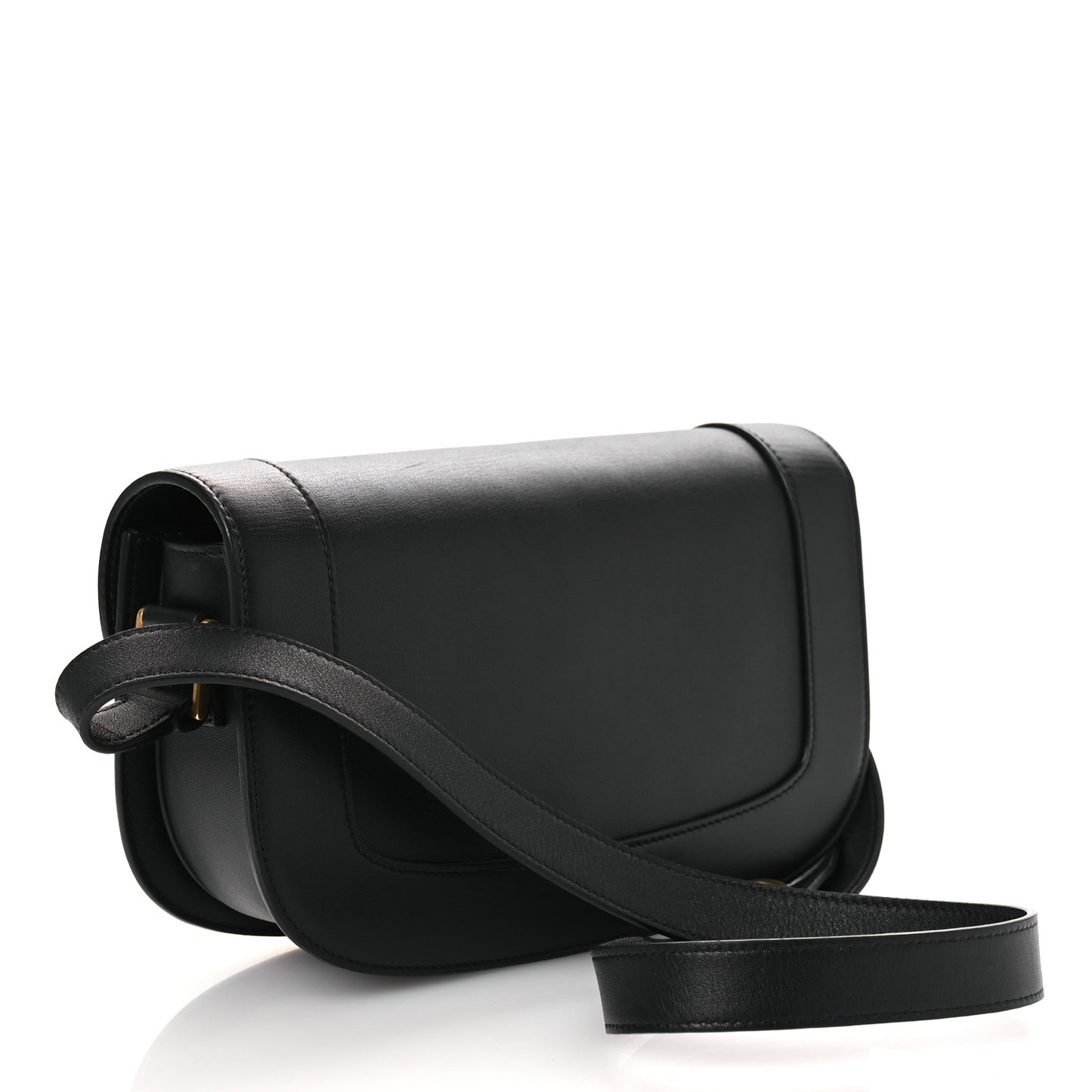 Smooth Calfskin Supervee Shoulder Bag Black