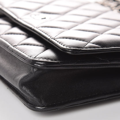 Chanel Lambskin Quilted Wallet On Chain WOC Black 11 of 11