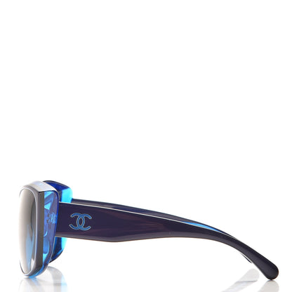 Chanel Mother of Pearl CC Sunglasses 5227-H Blue 3 of 9