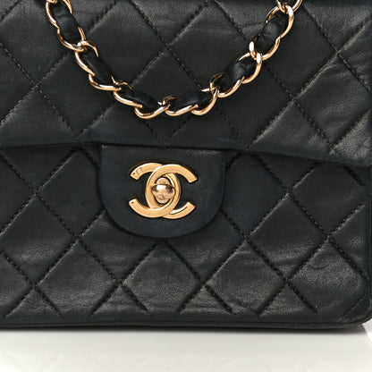 Chanel Lambskin Quilted Mini Square Flap Bag Black 24 of 35