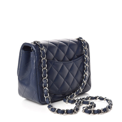 Chanel Lambskin Quilted Mini Square Flap Navy 2 of 7