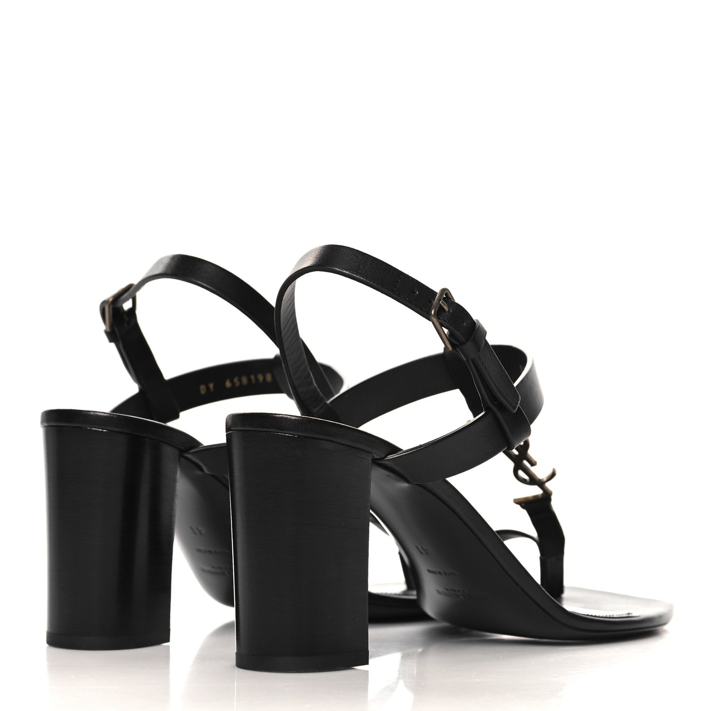 Calfskin Cassandra 75 Sandals 41 Black
