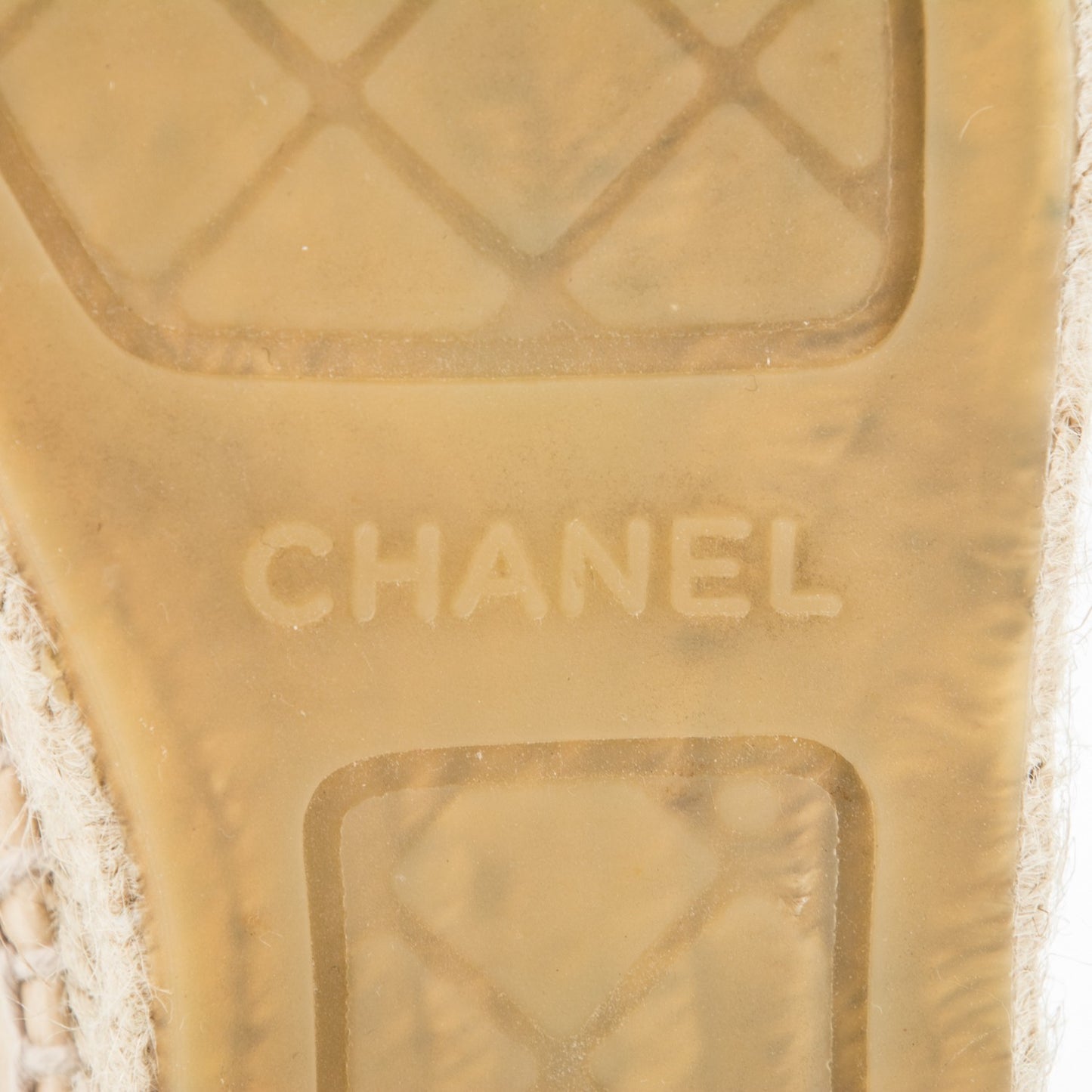 Lambskin CC Espadrilles 37 Beige Black