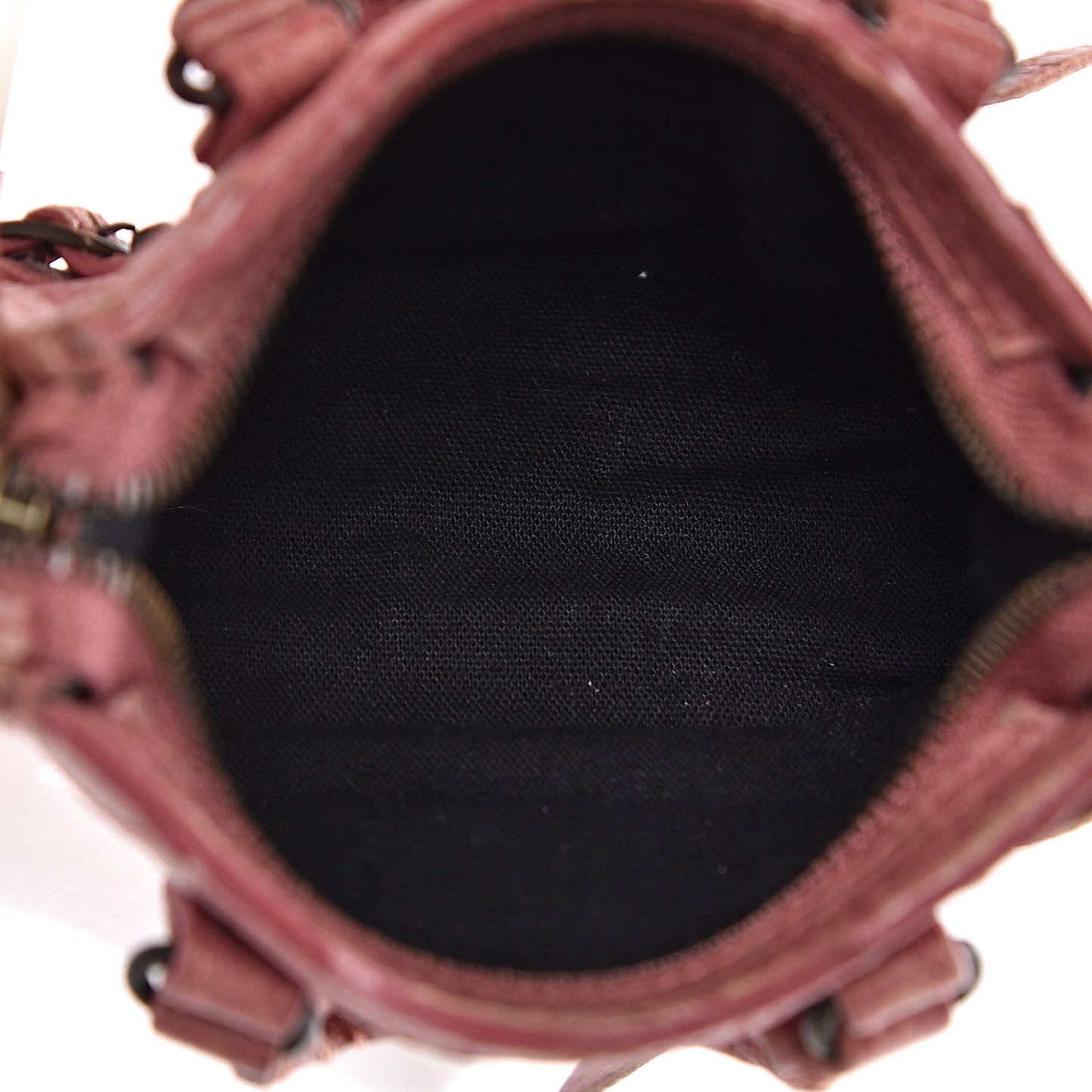 Agneau Classic Hardware Mini City Bag Charm Rose Bruyere