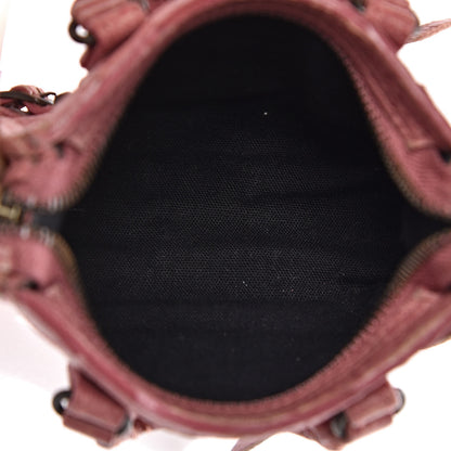Balenciaga Agneau Classic Hardware Mini City Bag Charm Rose Bruyere 3 of 4