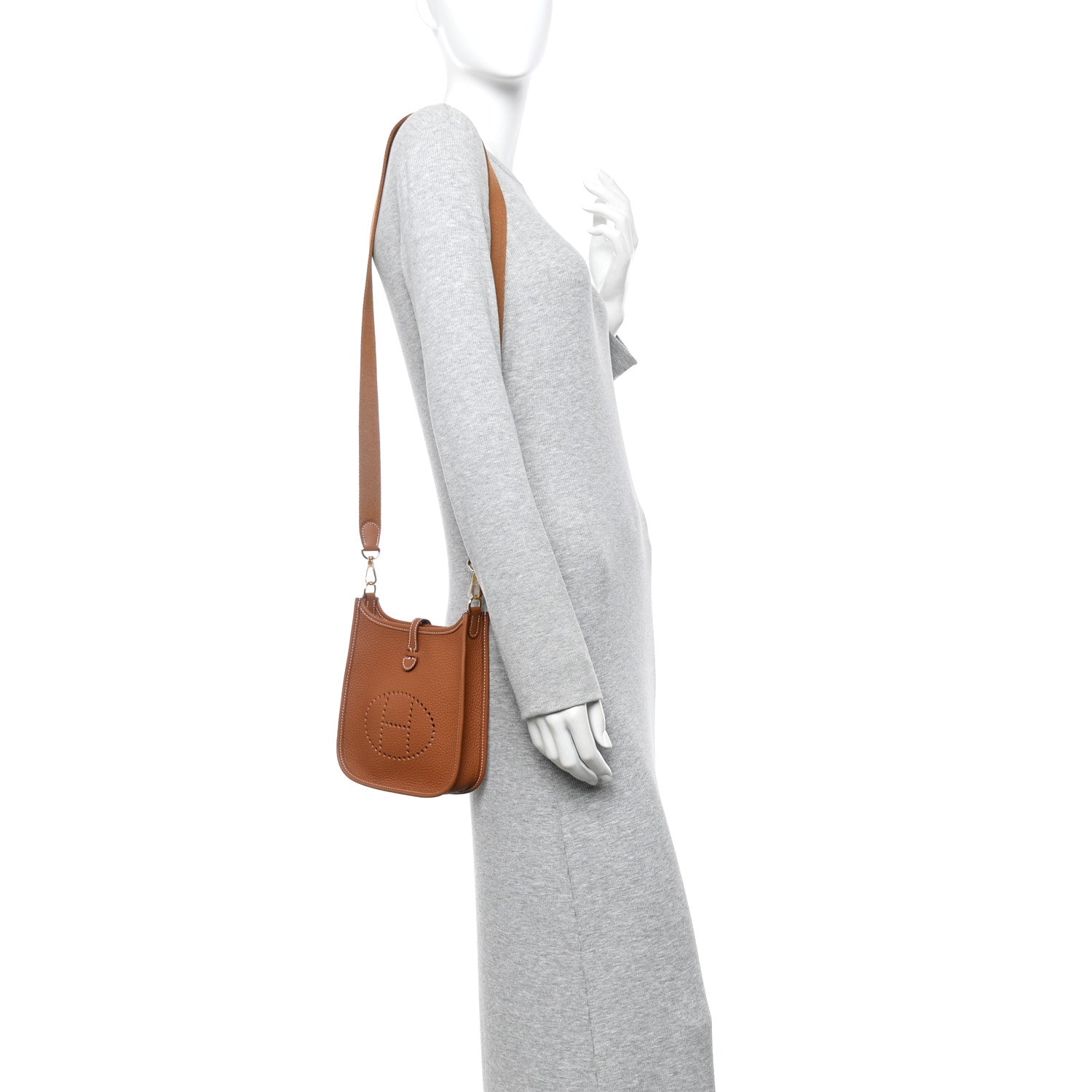 Hermes Taurillon Clemence Evelyne TPM Gold 2 of 10