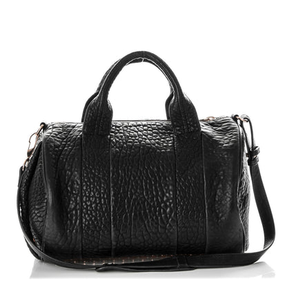 Alexander Wang Pebbled Lambskin Rocco Black Rose Gold Hardware 1 of 6