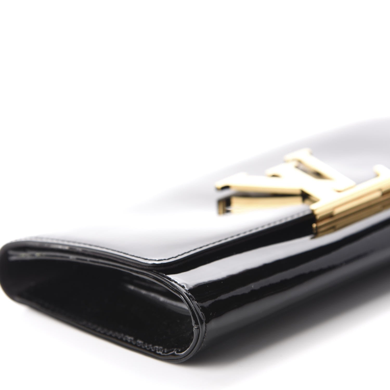 Louis Vuitton Patent Louise Clutch Black 6 of 9