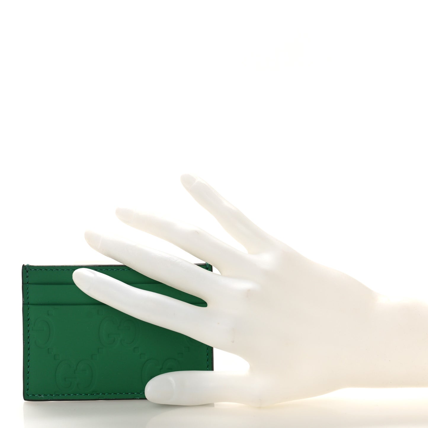 Rubber Effect GG Embossed Card Holder New Shamarock