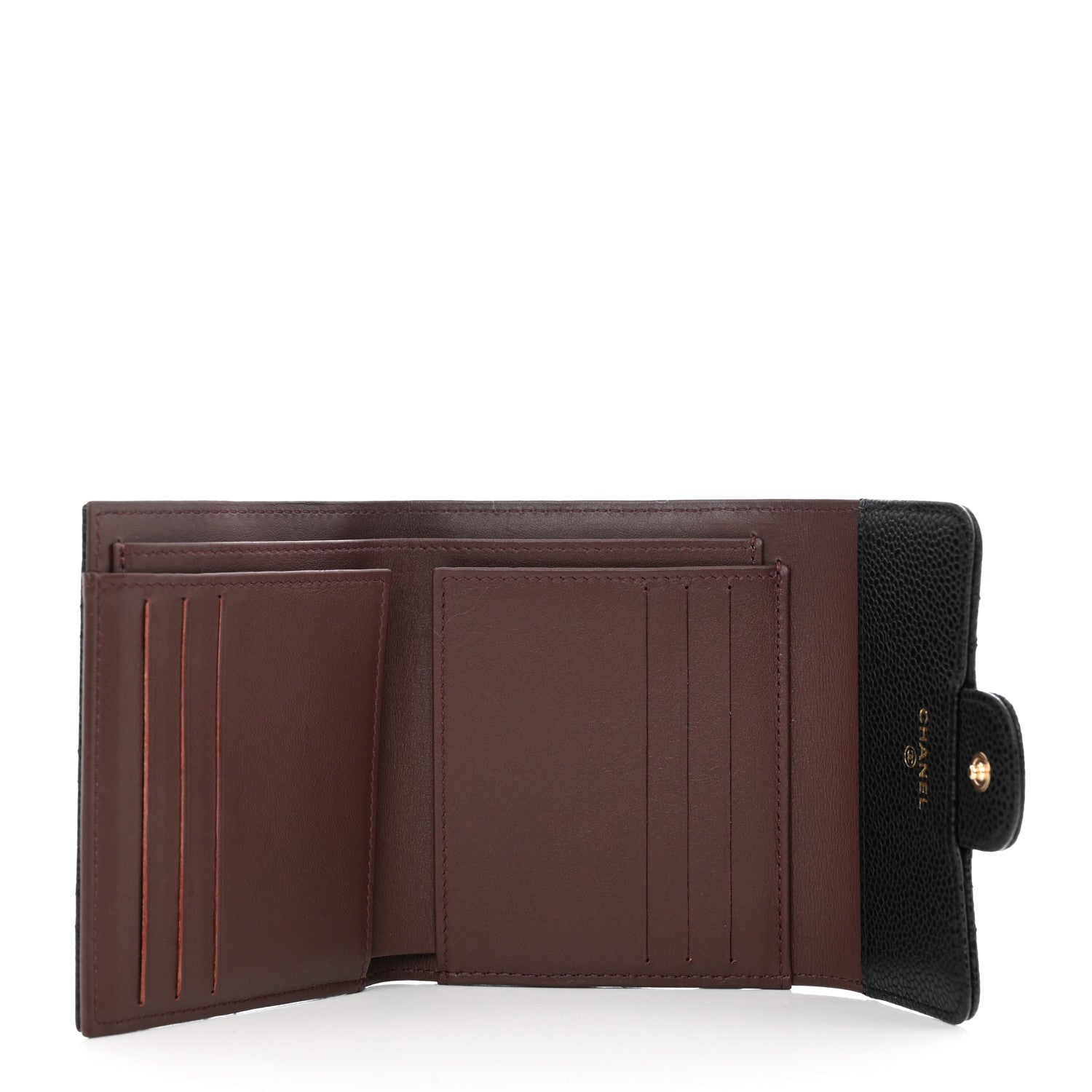 Chanel Caviar Quilted Compact Flap Wallet Black 5 of 8