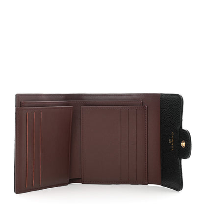 Chanel Caviar Quilted Compact Flap Wallet Black 5 of 8