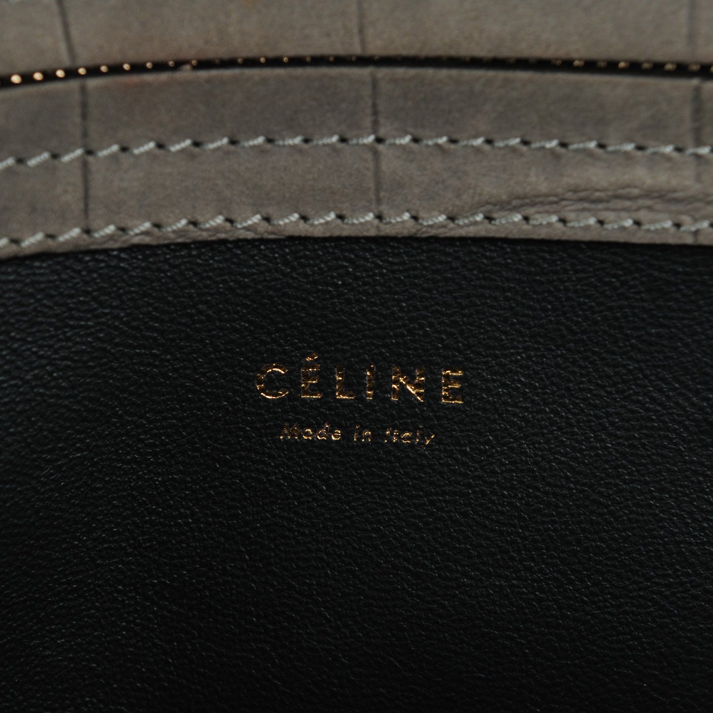 Crocodile Embossed Nubuck Medium Phantom Luggage Grey