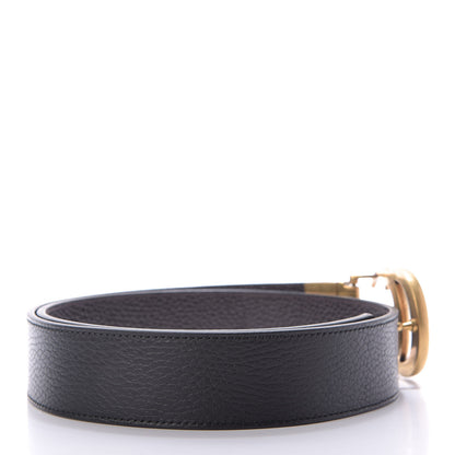 Gucci Calfskin Double G Reversible 37mm Belt 85 34 Black Cocoa 2 of 5
